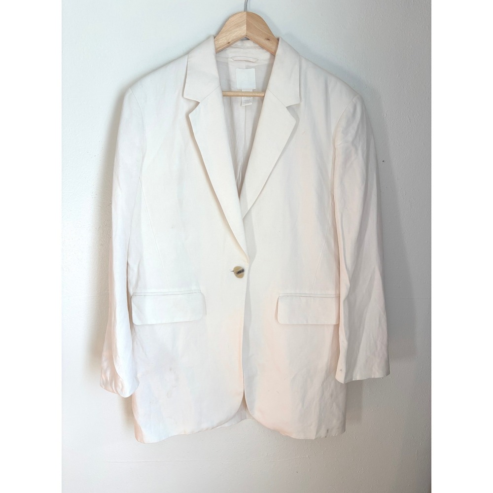 H&M Cream Single-Button Blazer